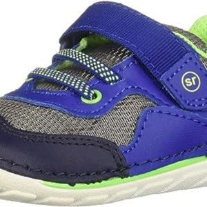 Stride Rite baby boys Sm Rhett Sneaker, Navy/Lime